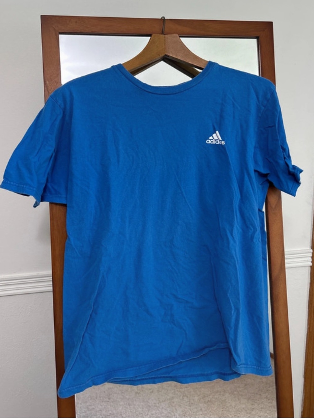 adidas Men’s Bright Blue Logo Crew Tee